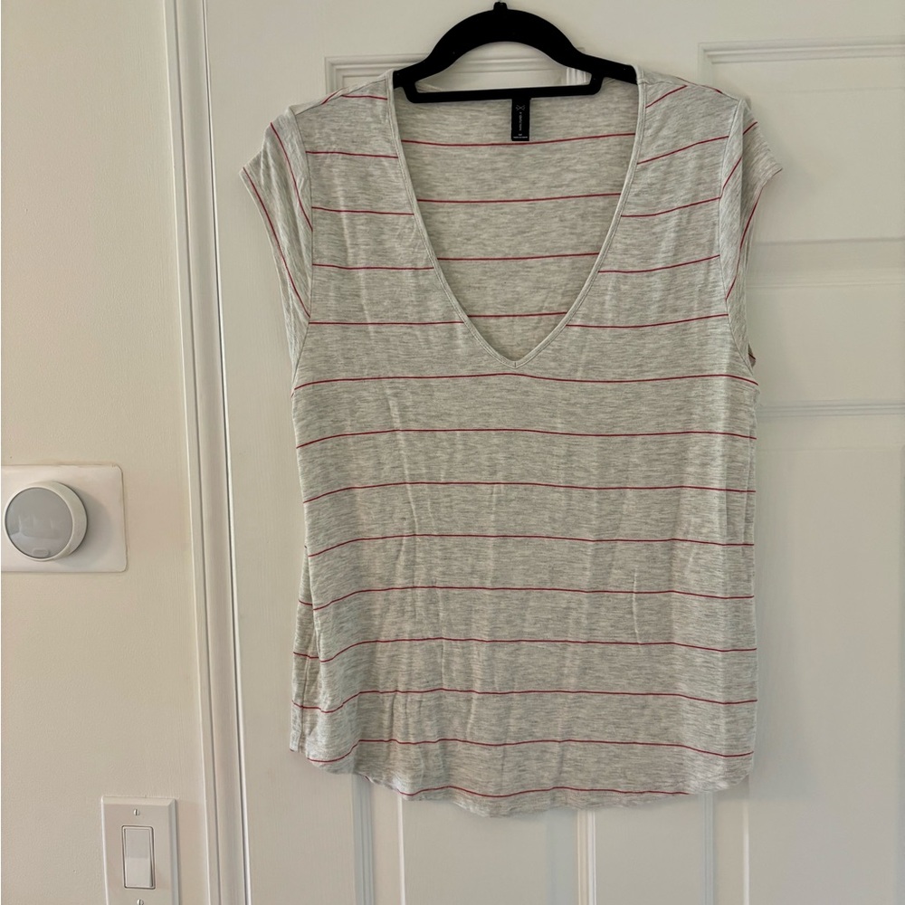 Striped V-Neck Women's Top